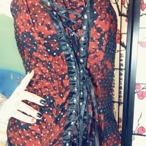 Womens black/red corset, sz M, Lia lee